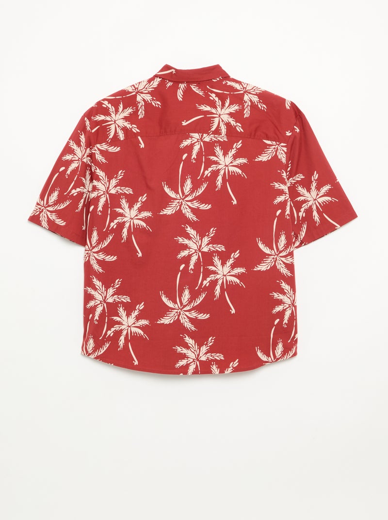 Camisa de manga corta Rojo - Kiabi