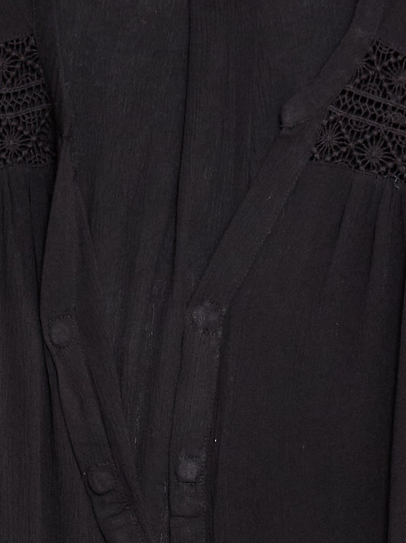 Camisa de manga corta So Easy Negro - Kiabi