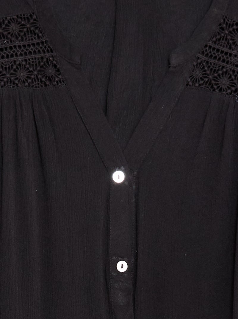 Camisa de manga corta So Easy Negro - Kiabi