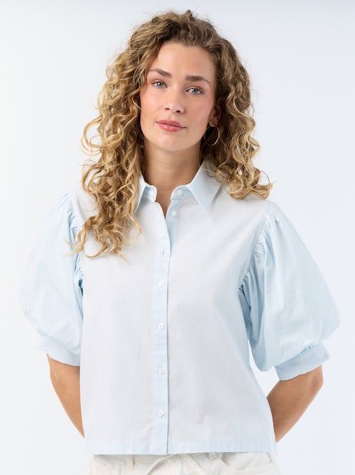 Camisa de manga corta tipo globo - Kiabi Camisa de manga corta tipo globo - Kiabi
