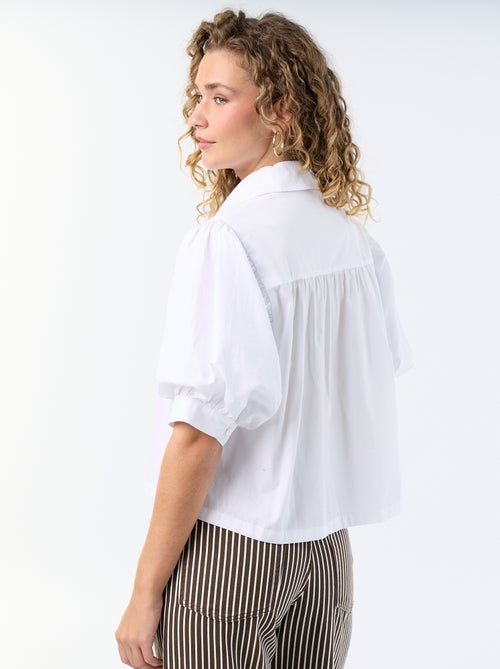 Camisa de manga corta tipo globo - Kiabi
