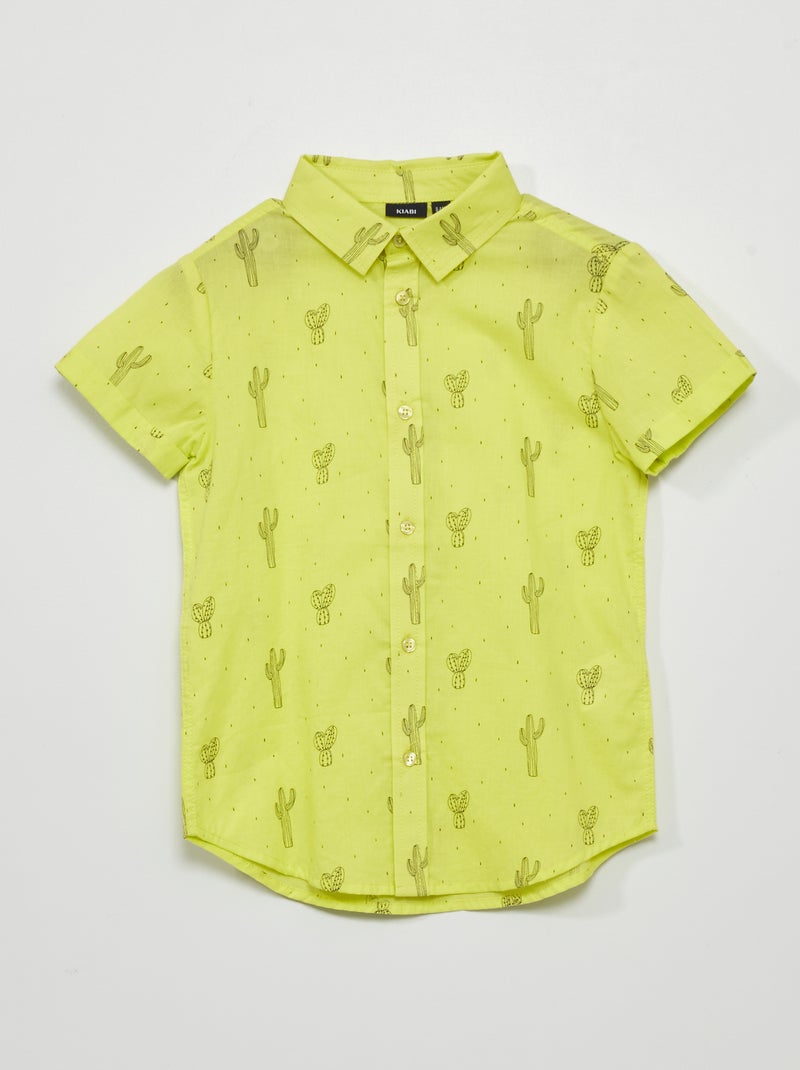 Camisa de manga corta VERDE - Kiabi