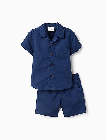 Camisa de manga corta y bermudas de algodón