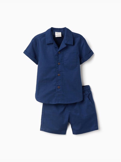 Camisa de manga corta y bermudas de algodón - Kiabi Camisa de manga corta y bermudas de algodón - Kiabi