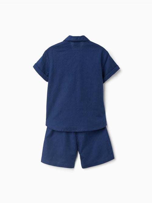 Camisa de manga corta y bermudas de algodón - Kiabi Camisa de manga corta y bermudas de algodón - Kiabi