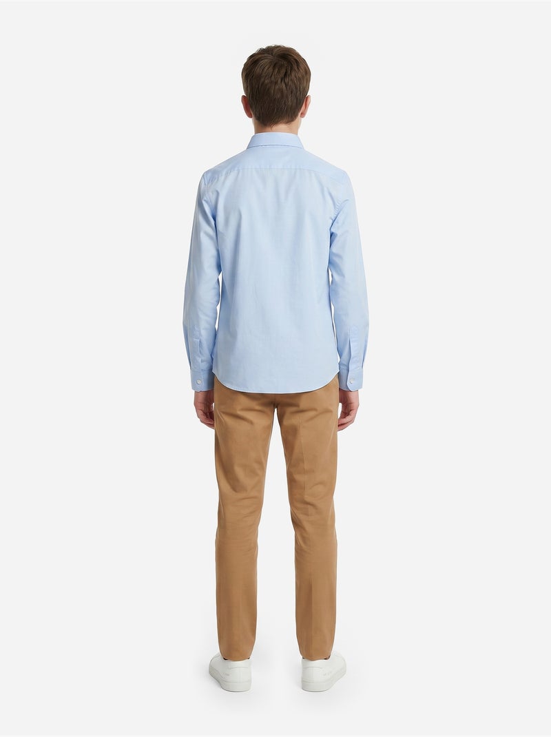 Camisa de manga larga - Yves Enzo Azul claro - Kiabi