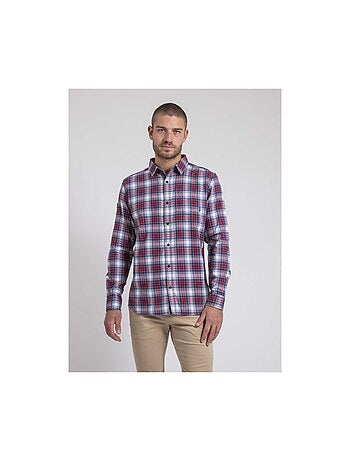 Camisa de manga larga a cuadros de puro algodón franela TADONOL