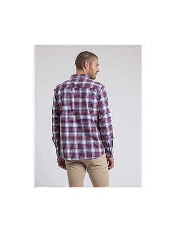 Camisa de manga larga a cuadros de puro algodón franela TADONOL