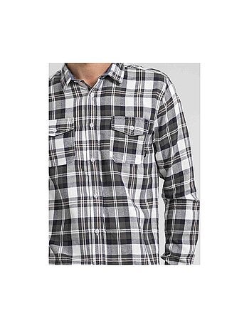 Camisa de manga larga a cuadros de puro algodón franela TELIMAX