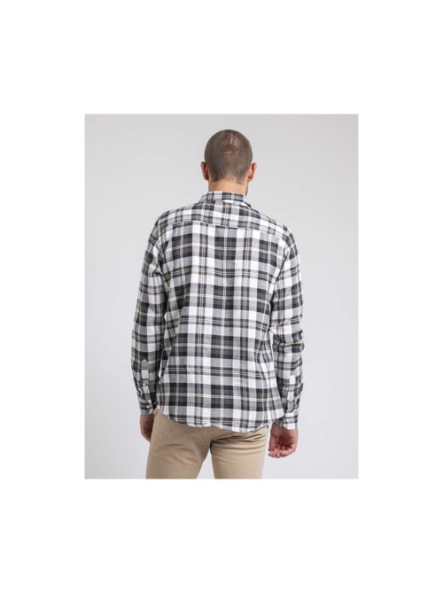 Camisa de manga larga a cuadros de puro algodón franela TELIMAX - Kiabi Camisa de manga larga a cuadros de puro algodón franela TELIMAX - Kiabi