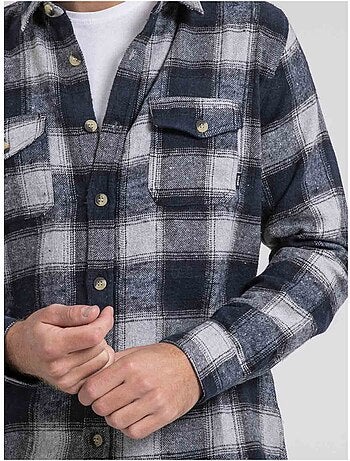 Camisa de manga larga a cuadros de puro algodón franela TELOROK