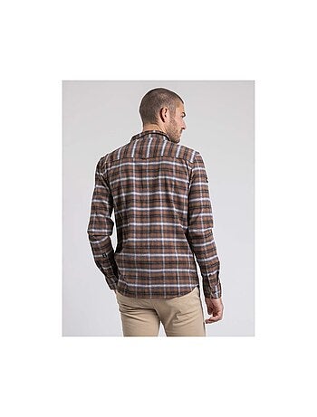 Camisa de manga larga a cuadros de puro algodón franela TOLTIVIO