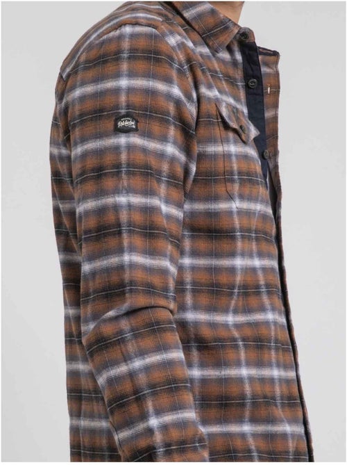 Camisa de manga larga a cuadros de puro algodón franela TOLTIVIO - Kiabi