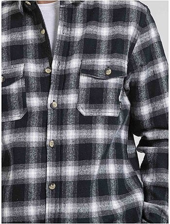 Camisa de manga larga a cuadros de puro algodón TARIPARC