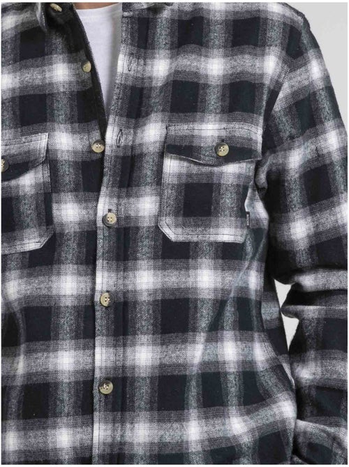 Camisa de manga larga a cuadros de puro algodón TARIPARC - Kiabi Camisa de manga larga a cuadros de puro algodón TARIPARC - Kiabi