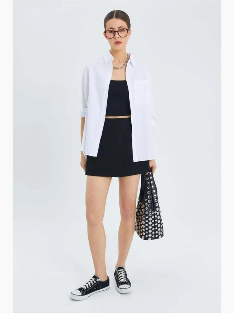 Camisa de manga larga abotonada con bolsillo mixray Blanco - Kiabi