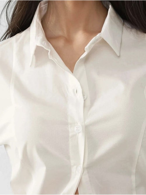 Camisa de manga larga ajustada hiccup - Kiabi Camisa de manga larga ajustada hiccup - Kiabi