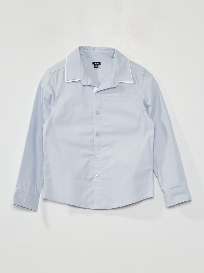 Camisa de manga larga AZUL - Kiabi