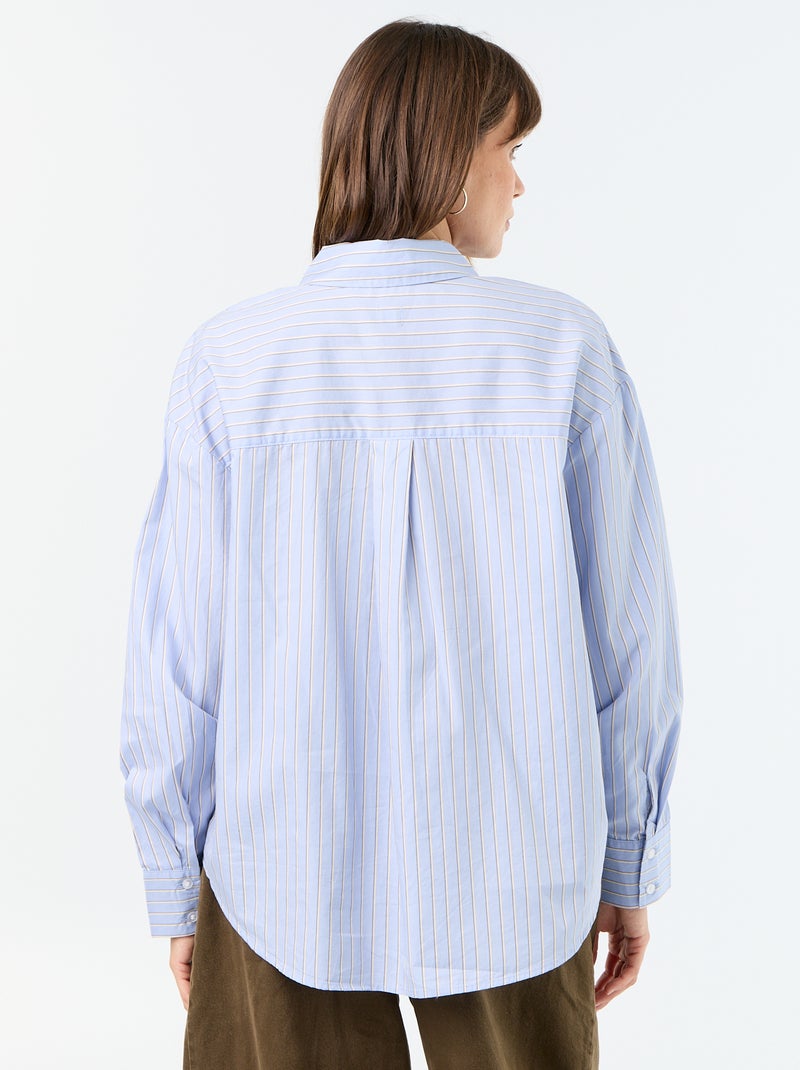 Camisa de manga larga Azul - Kiabi