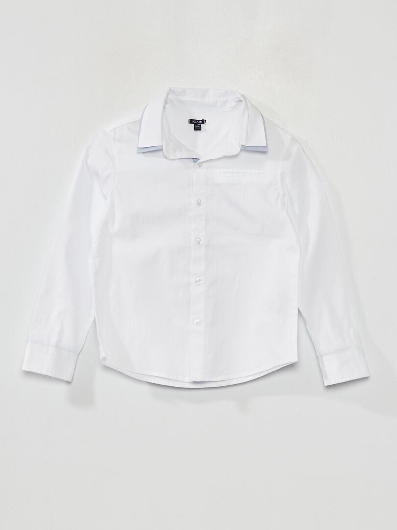Camisa de manga larga Blanco - Kiabi