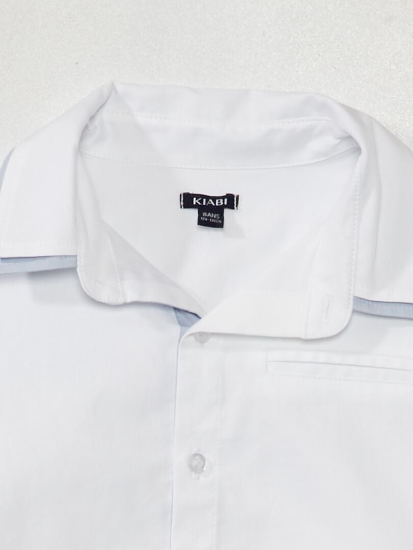 Camisa de manga larga Blanco - Kiabi