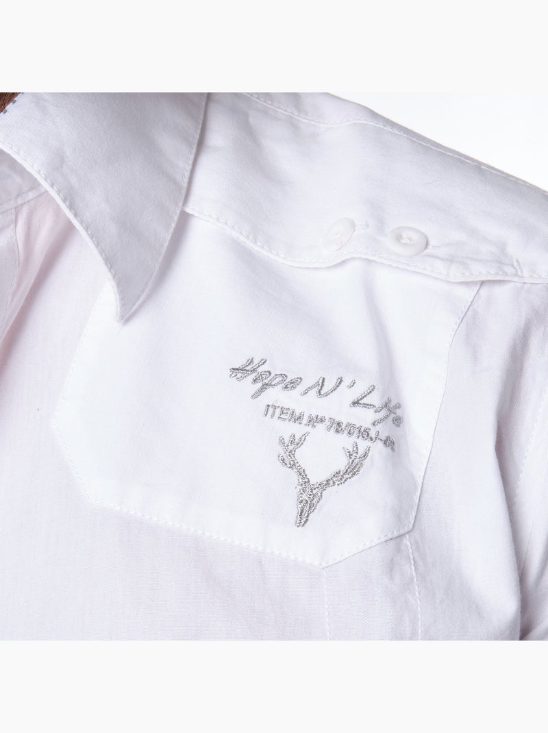 Camisa de manga larga Blanco - Kiabi