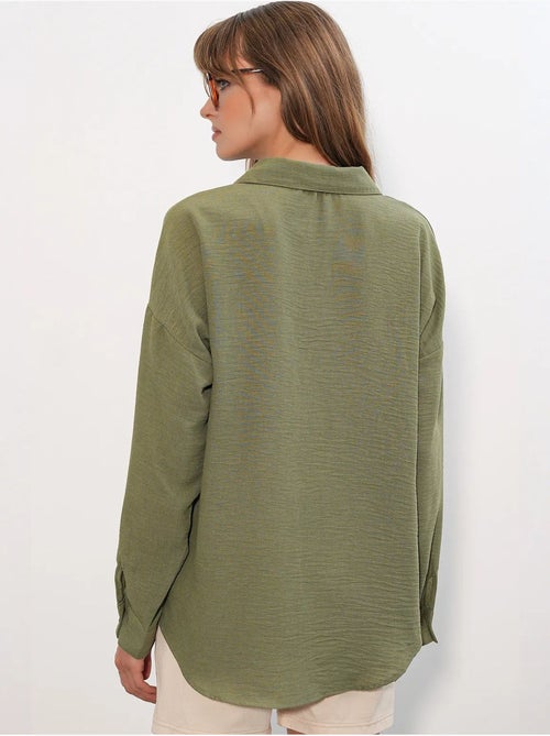 Camisa de manga larga bordada con cierre de botones bdart - Kiabi