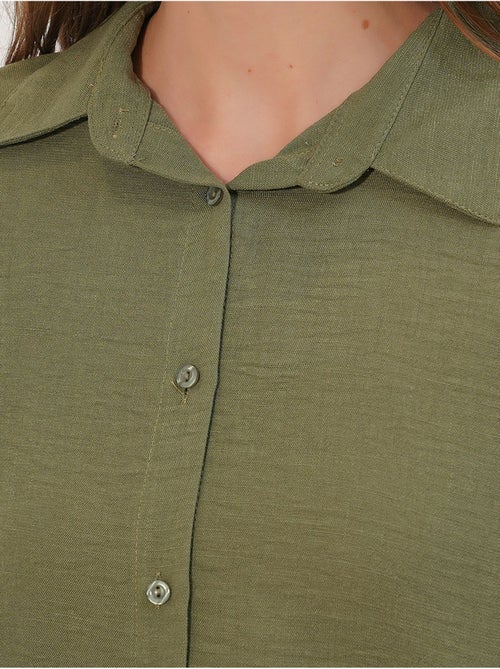Camisa de manga larga bordada con cierre de botones bdart - Kiabi
