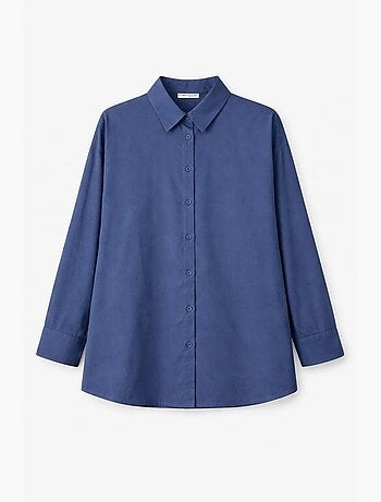 Camisa de manga larga con botones de algodón mixray