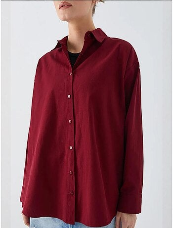 Camisa de manga larga con botones de algodón mixray