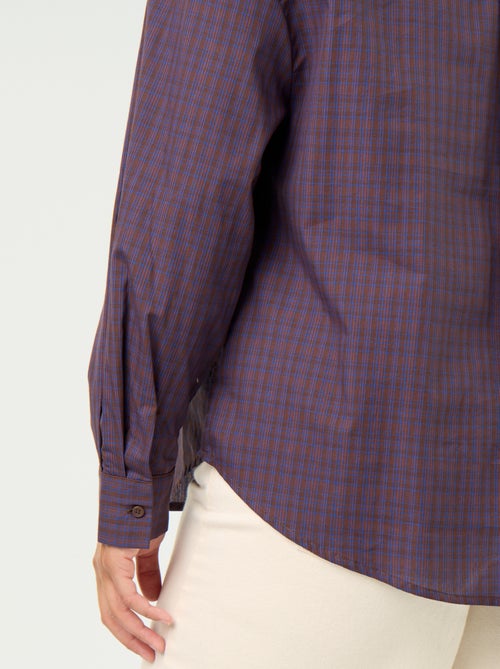 Camisa de manga larga con cuello lavallière - Kiabi Camisa de manga larga con cuello lavallière - Kiabi