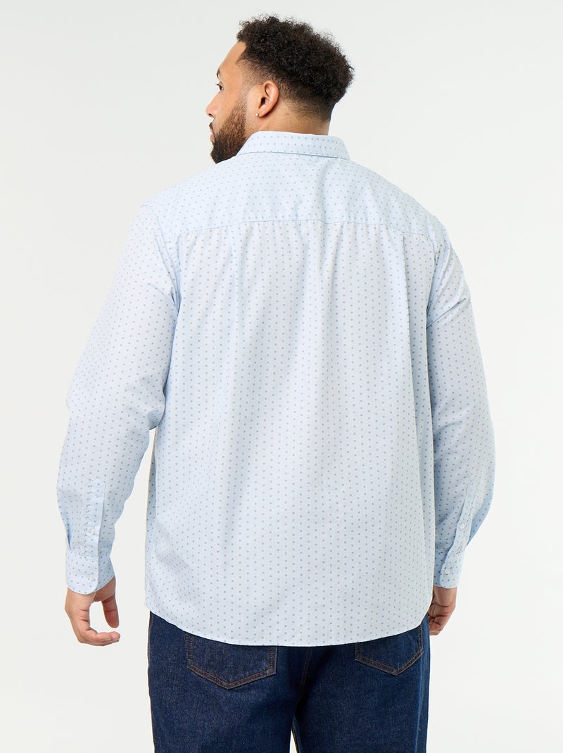 Camisa de manga larga con estampado Azul - Kiabi