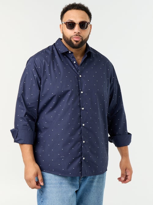 Camisa de manga larga con estampado - Kiabi