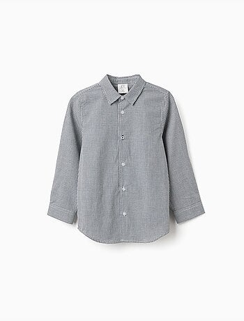 Camisa de manga larga con estampado de cuadros