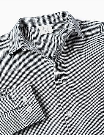 Camisa de manga larga con estampado de cuadros
