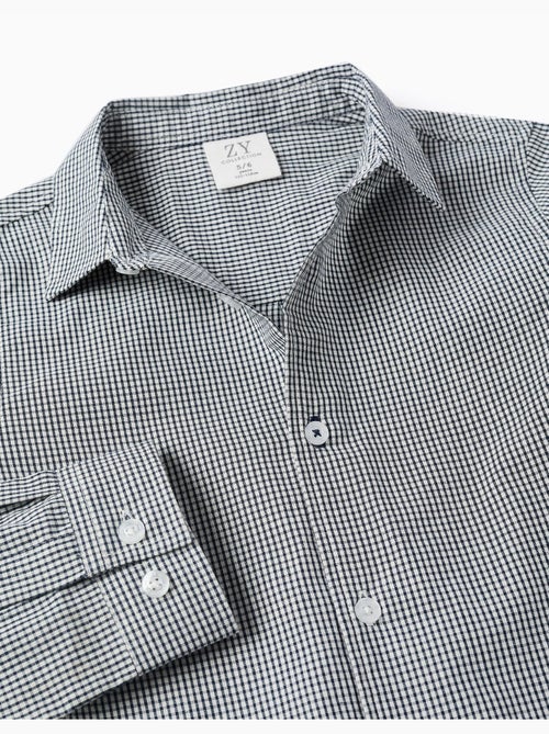 Camisa de manga larga con estampado de cuadros - Kiabi Camisa de manga larga con estampado de cuadros - Kiabi