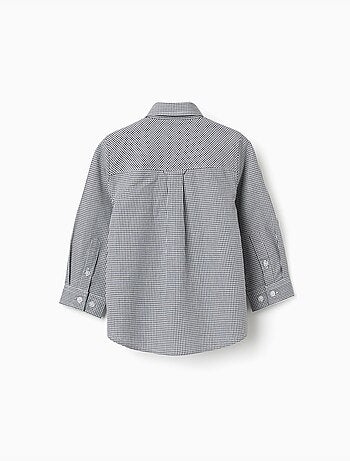 Camisa de manga larga con estampado de cuadros
