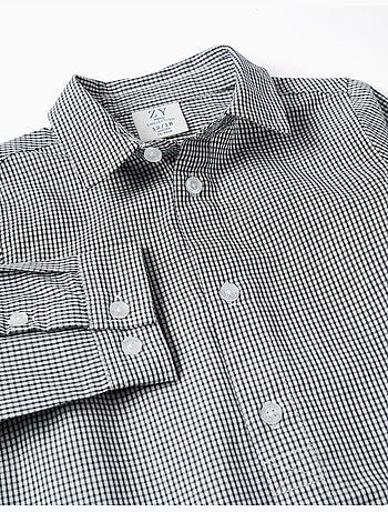 Camisa de manga larga con estampado de cuadros