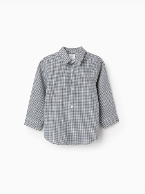 Camisa de manga larga con estampado de cuadros - Kiabi