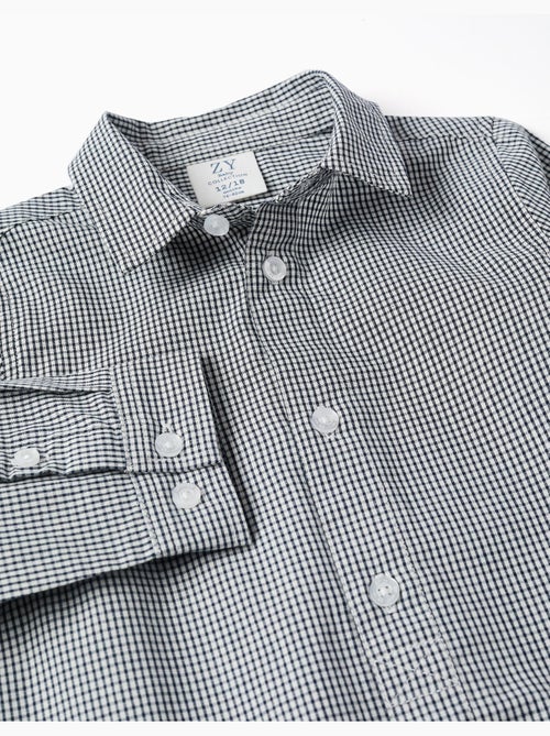Camisa de manga larga con estampado de cuadros - Kiabi