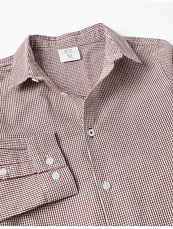 Camisa de manga larga con estampado de cuadros