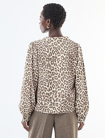 Camisa de manga larga con estampado de leopardo 'JDY'