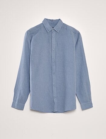 Camisa de manga larga con lino