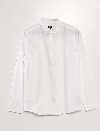 Camisa de manga larga con lino