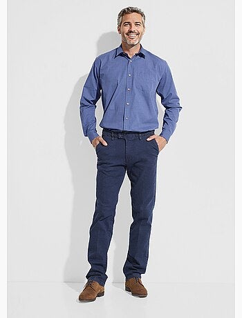 Camisa de manga larga con microcuadros - Afibel