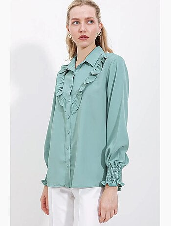 Camisa de manga larga con volantes bdart