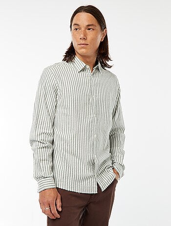 Camisa de manga larga corte cómodo