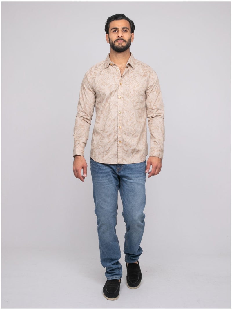 Camisa de manga larga DADLI Beige - Kiabi