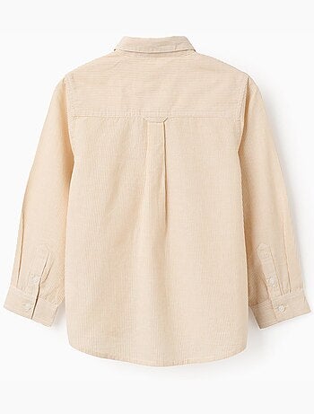 Camisa de manga larga de algodón a rayas