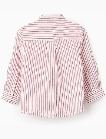 Camisa de manga larga de algodón a rayas